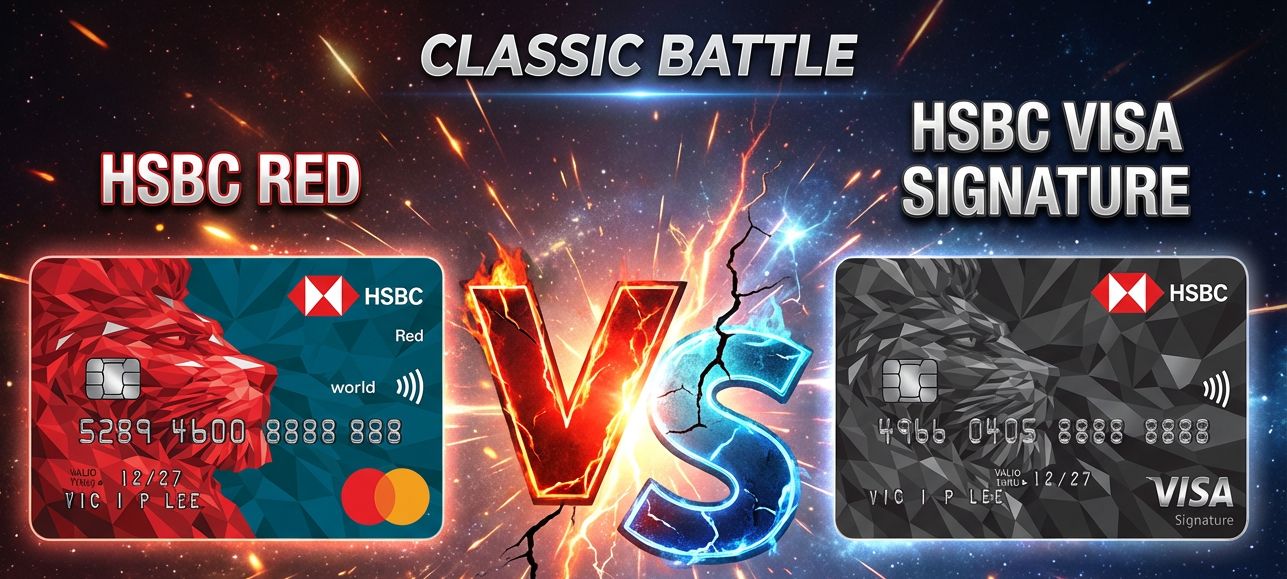 HSBC Visa Signature and Red cards comparison